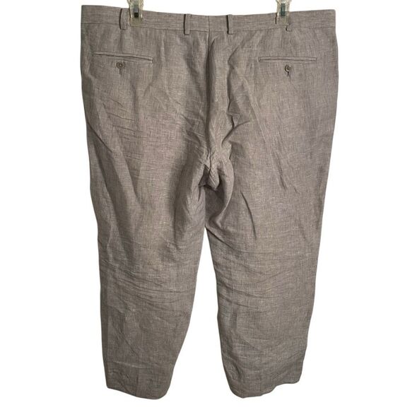 Joseph Abboud Mens 100% Linen Suit Blazer 50R Pant 44x30 Light Gray Slim Fit - Picture 9 of 16